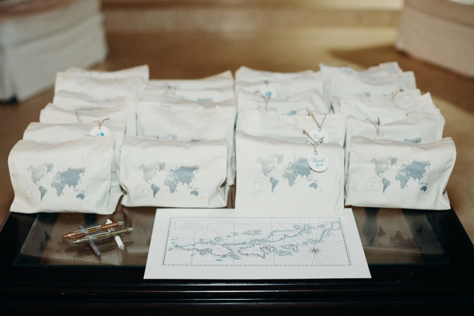 World map wedding favors