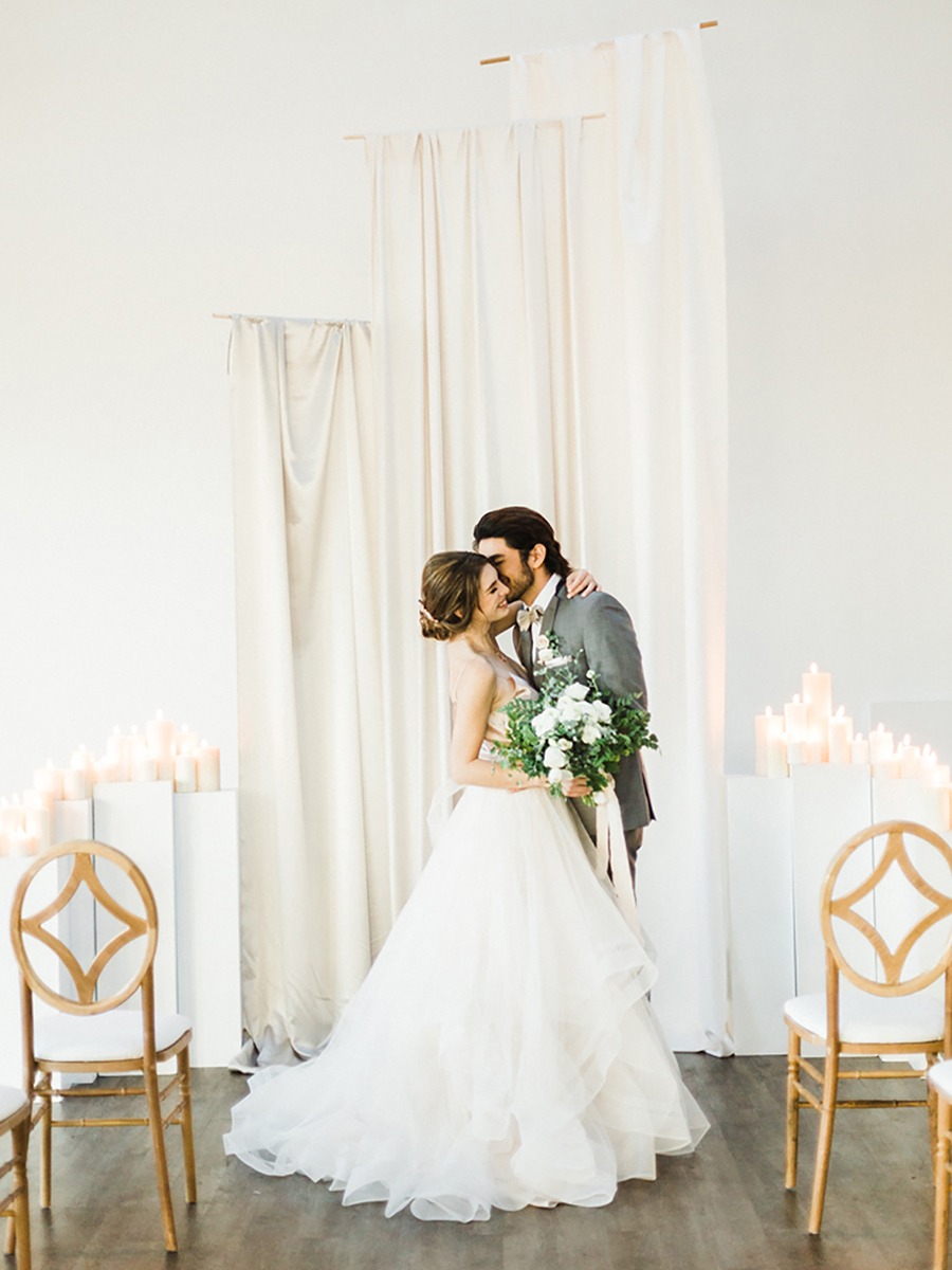 A White And Rose Gold Wedding With A Sweet Theme
