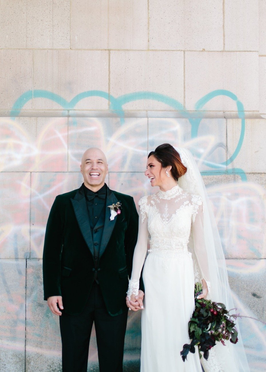 Bold bride and groom looks