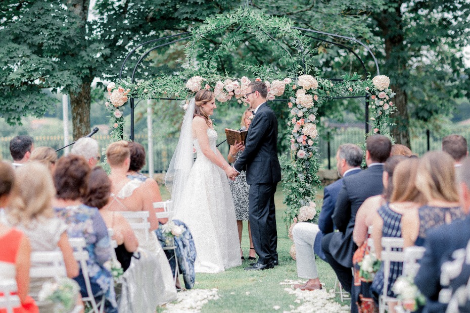 Outdoor garden ceremony