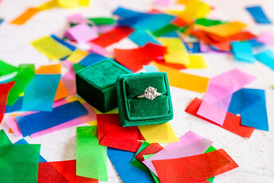 emerald green Mrs Box ring box