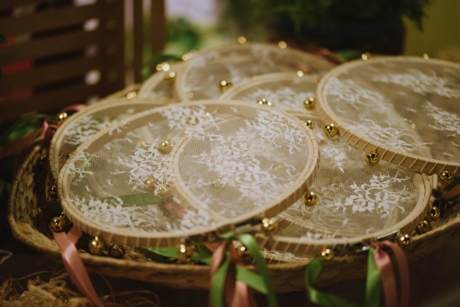 Lace and bell tambourines