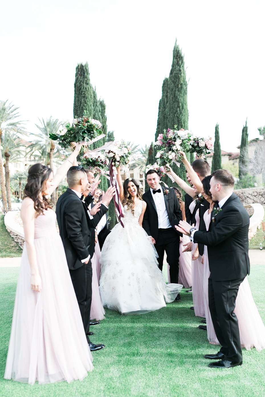 Blush and greenery wedding in Las Vegas