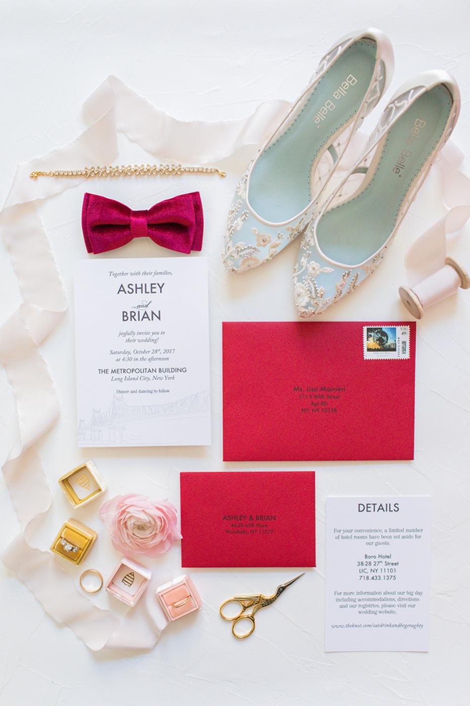 simple and elegant wedding stationery
