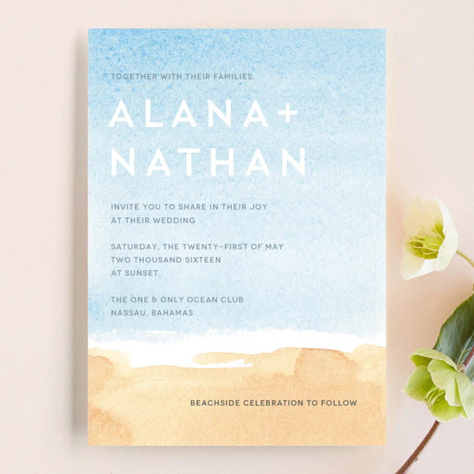 Minted Painted Sea invitation