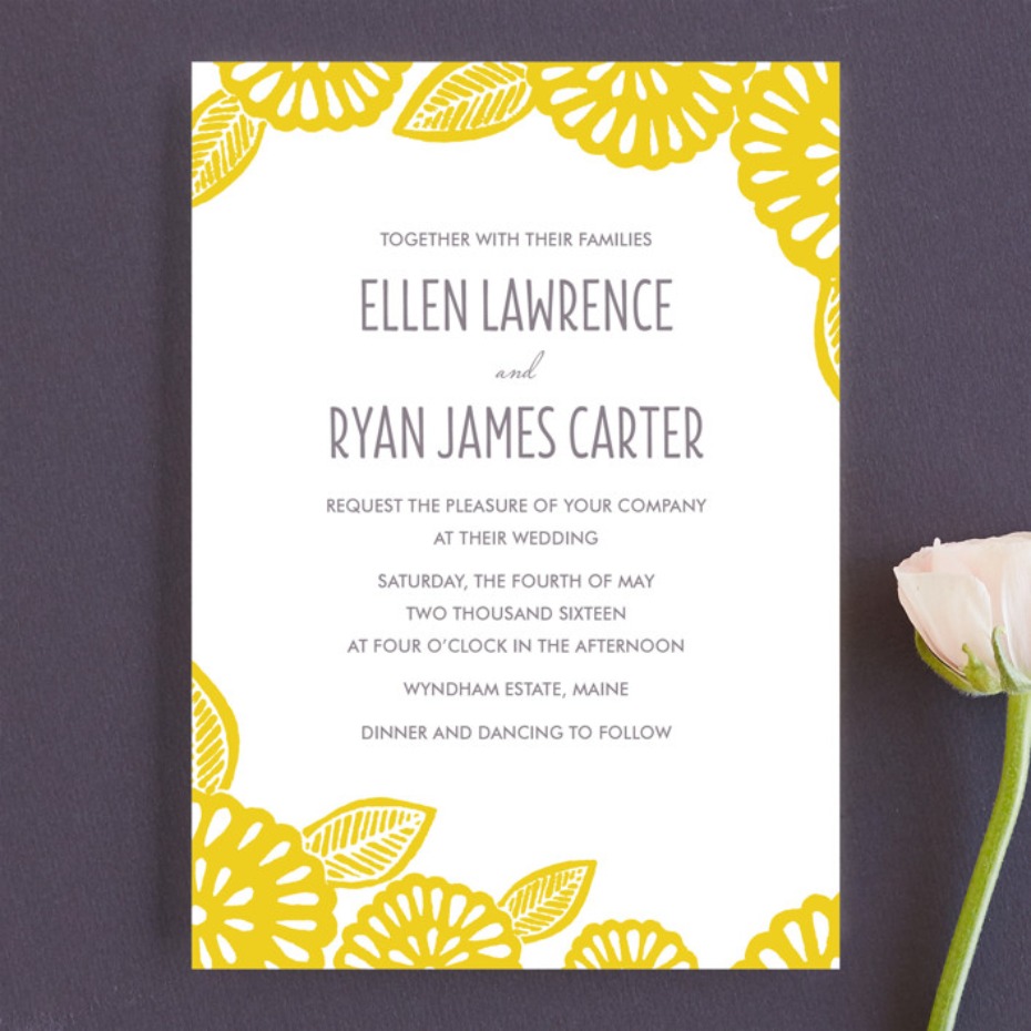 Minted Bold Block Print invitation