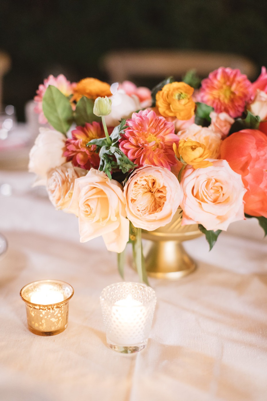 Shades of pink centerpiece