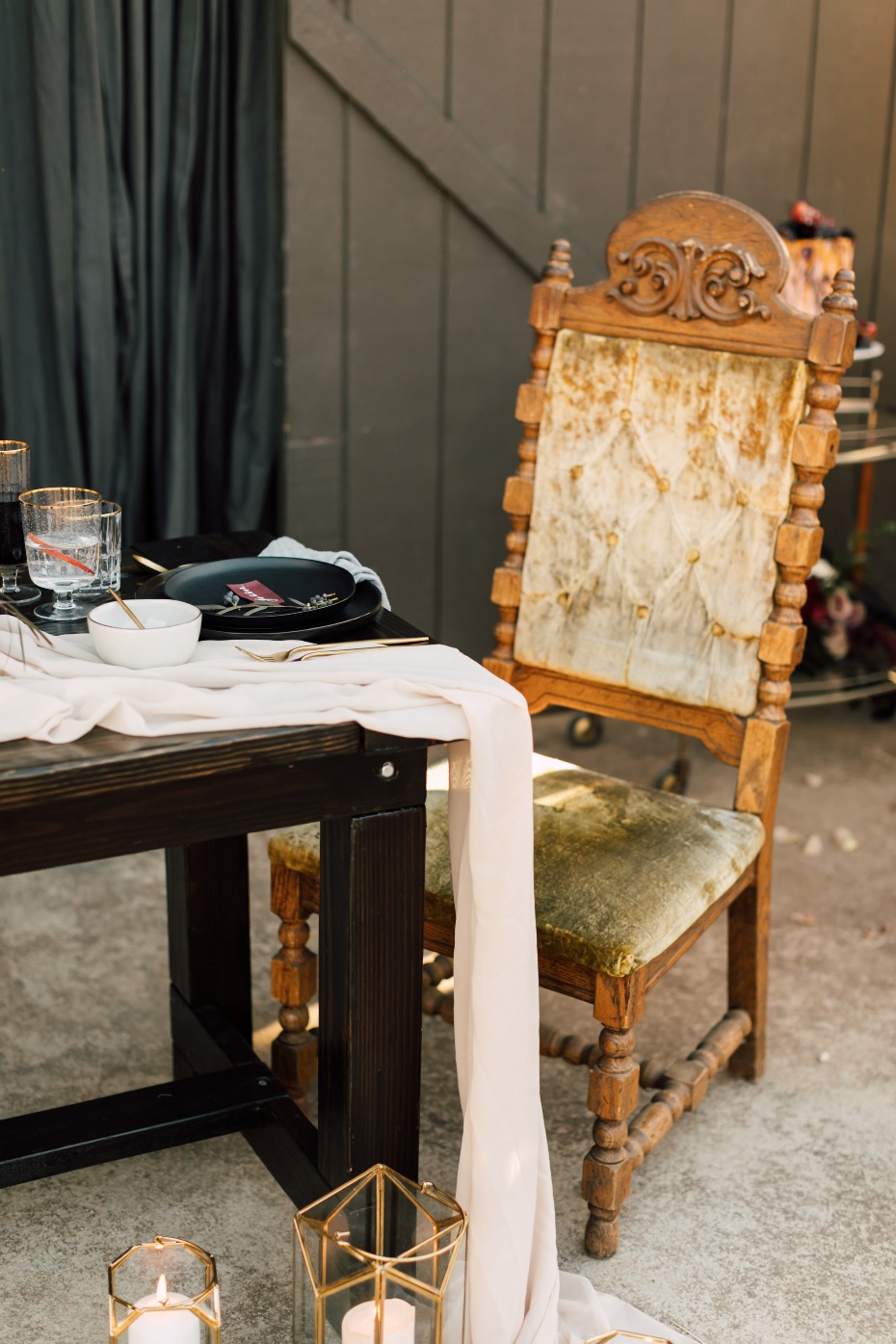 Vintage chairs for a wedding