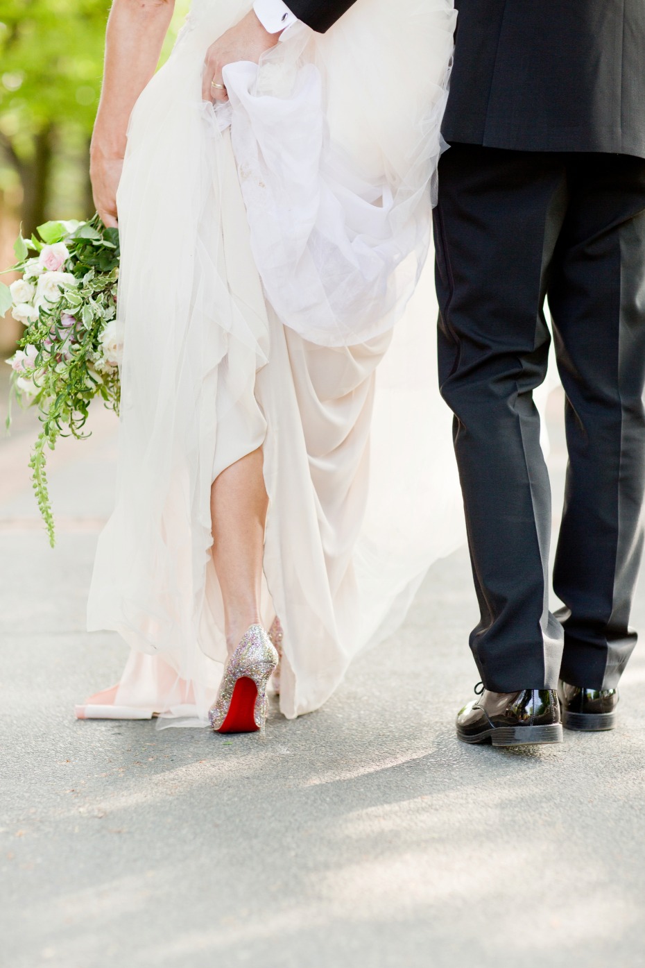 Louboutin heels for the bride