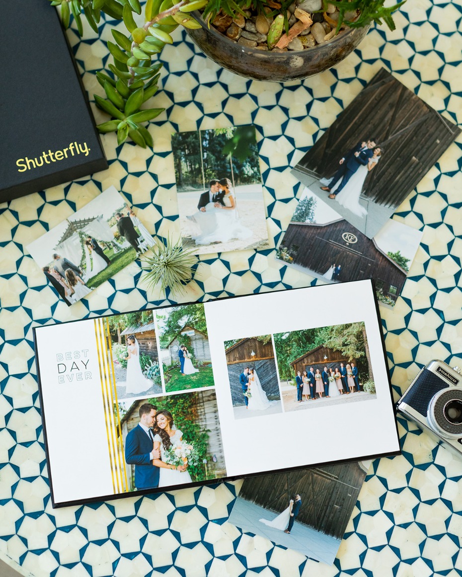 Shutterfly designed photo album.