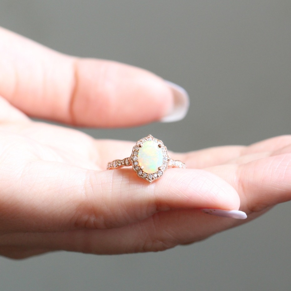 La More Design Opal Engagement Ring