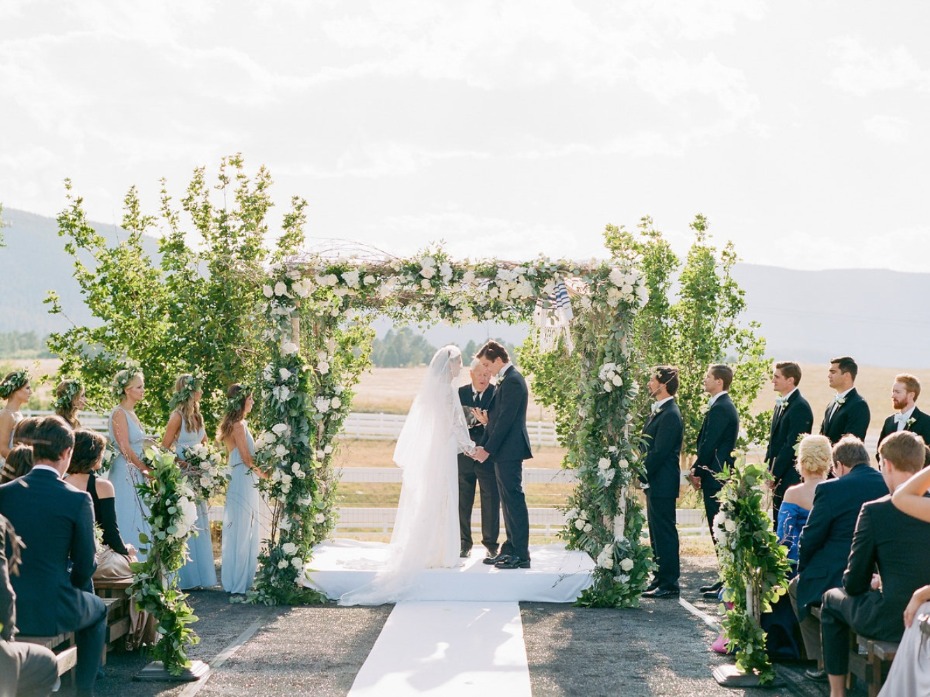 Formal outdoor wedding