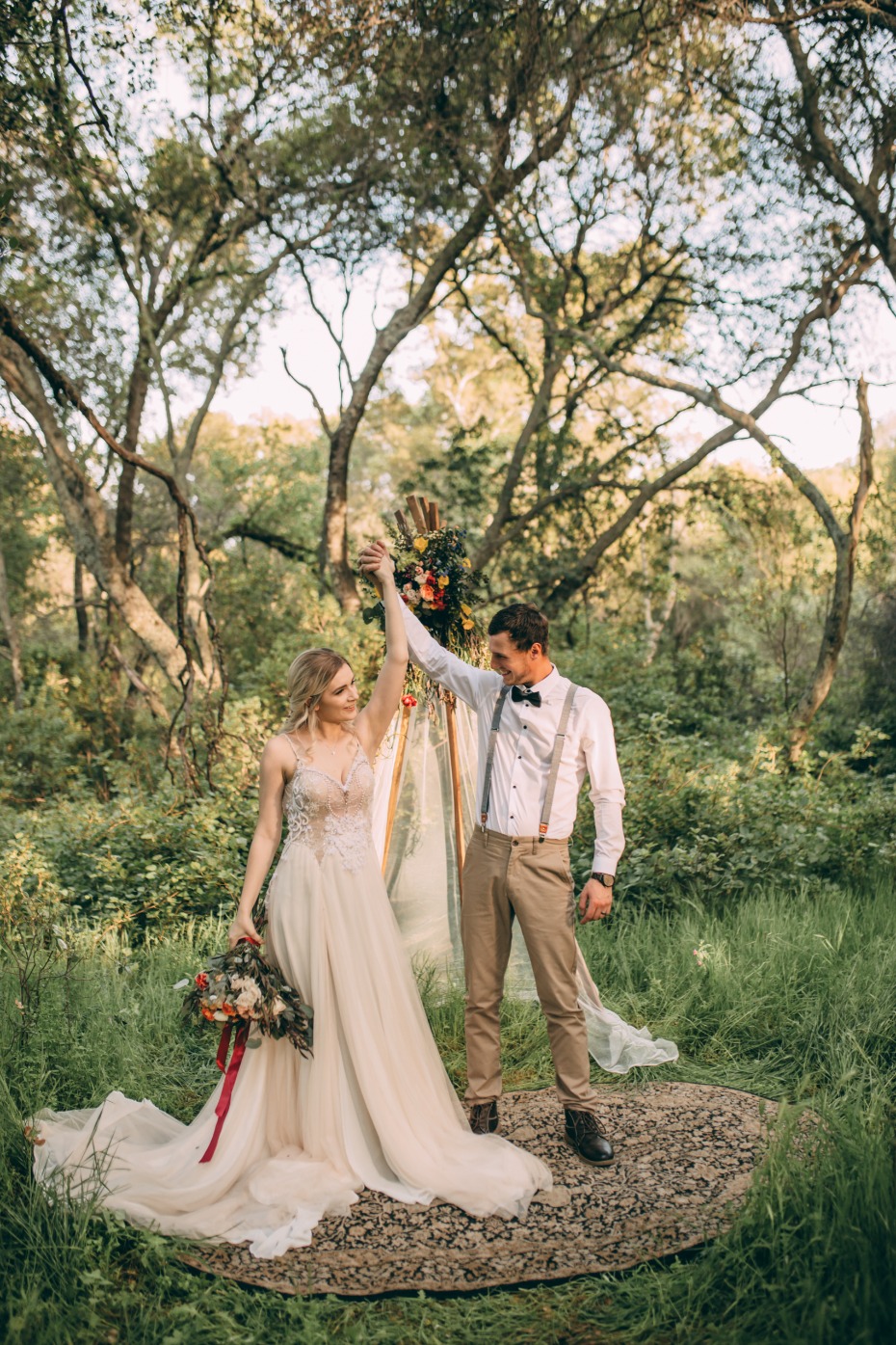 This Boho-Style Elopement Shoot at Folsom Lake Is Tee-Pee(p)-Worthy