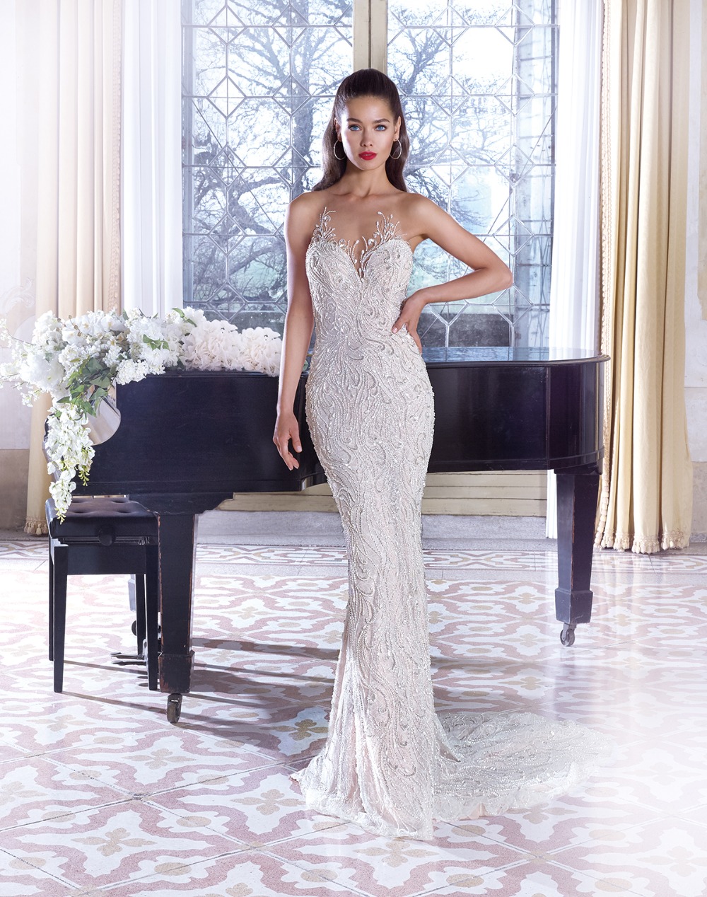 winter wonderland gown by Demetrios Platinum 19