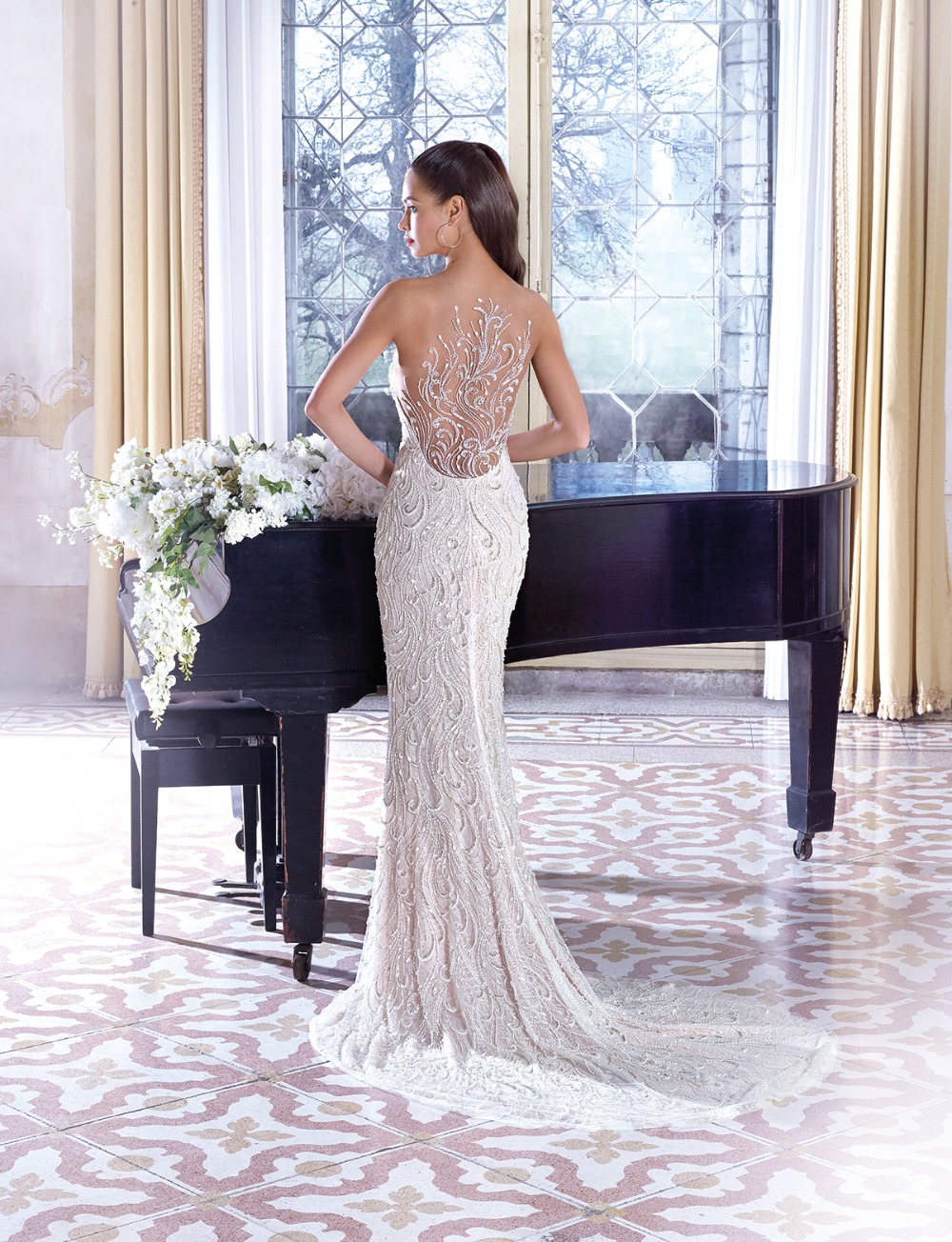 winter wonderland gown by Demetrios Platinum 19