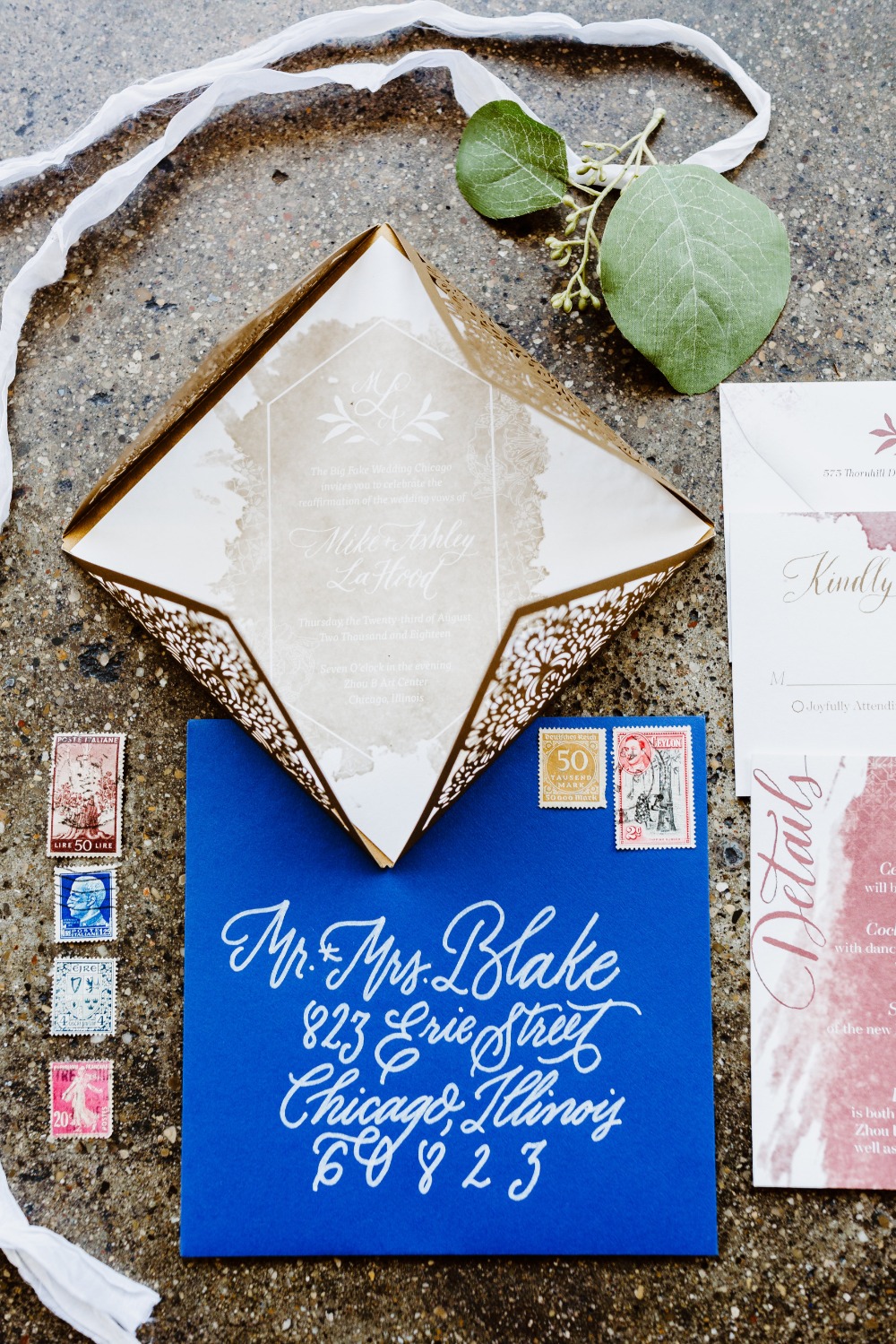 intricate wedding invitation suite