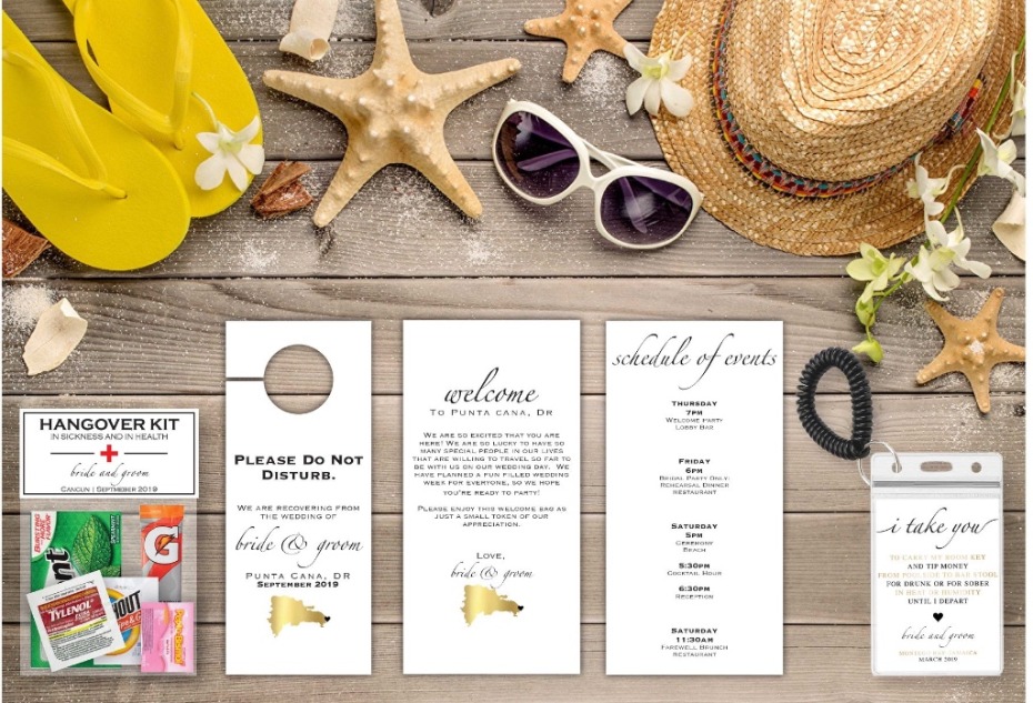 Welcome Bags for Guests at Your Destination Wedding 