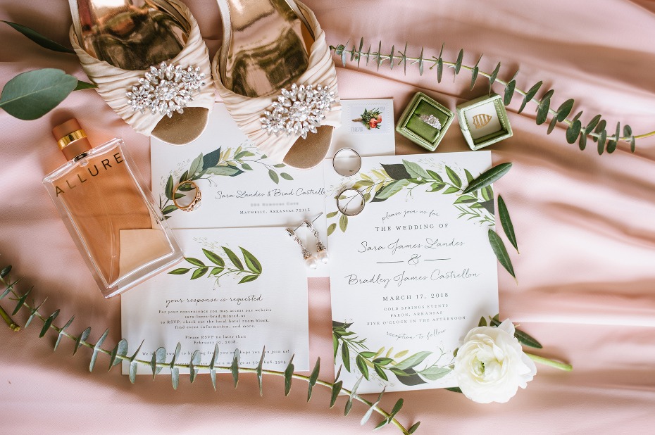 Greenery invitation suite