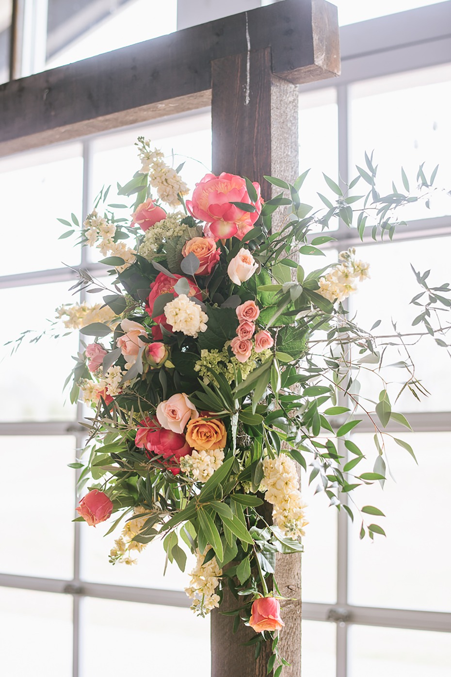 Ceremony arbor flowers