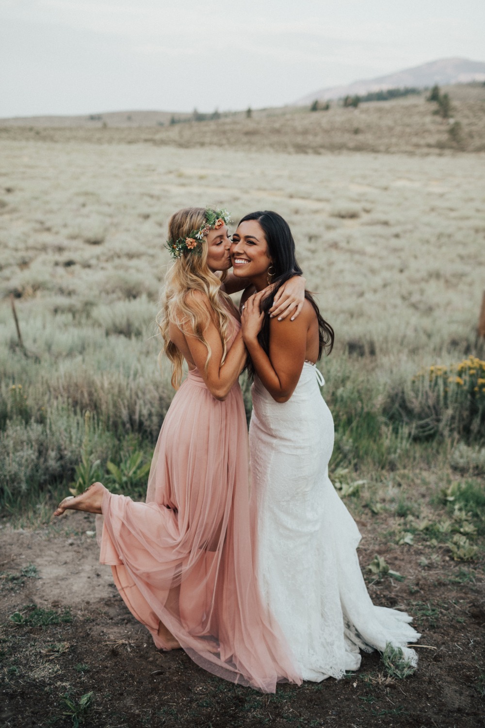 Cute photo of the bride and her maid