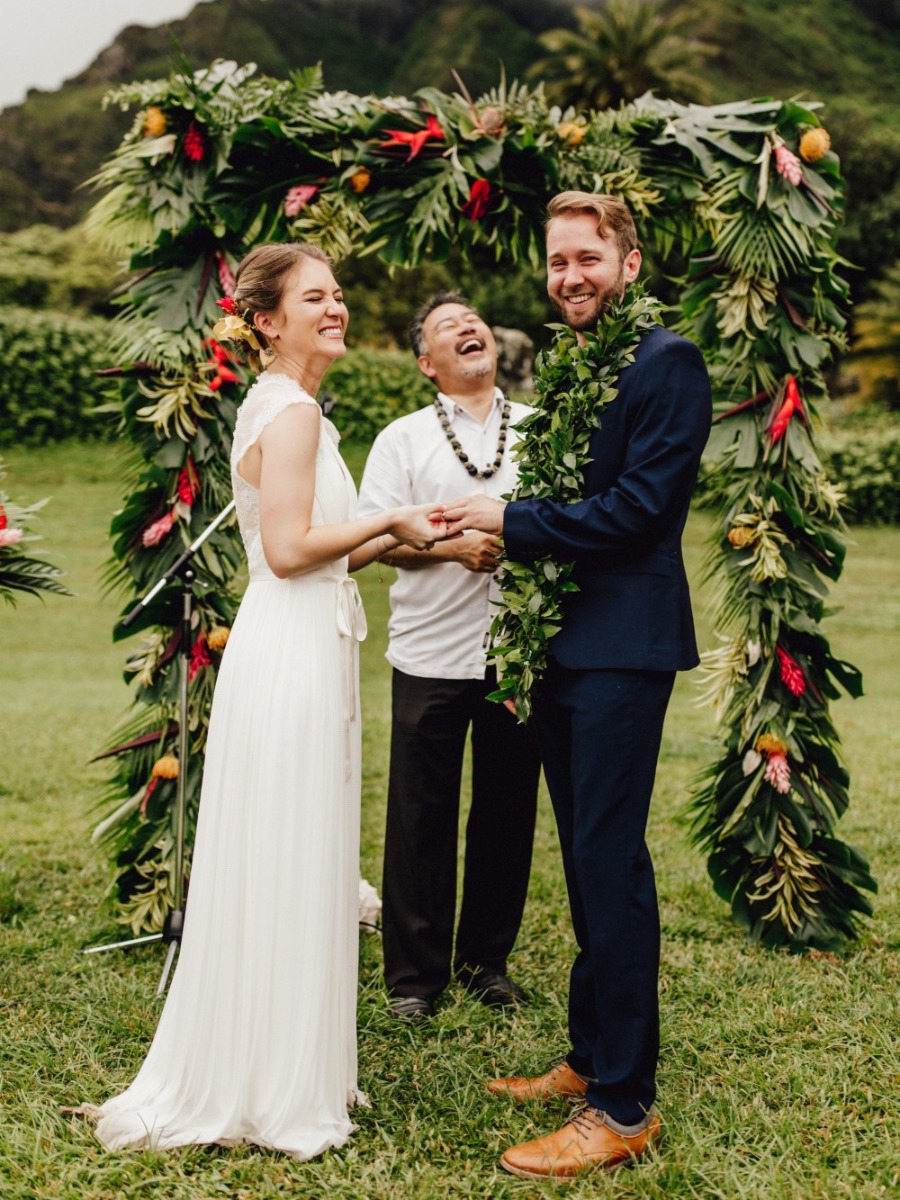 This Movie Buff Couple Got Married on Location on Oahu