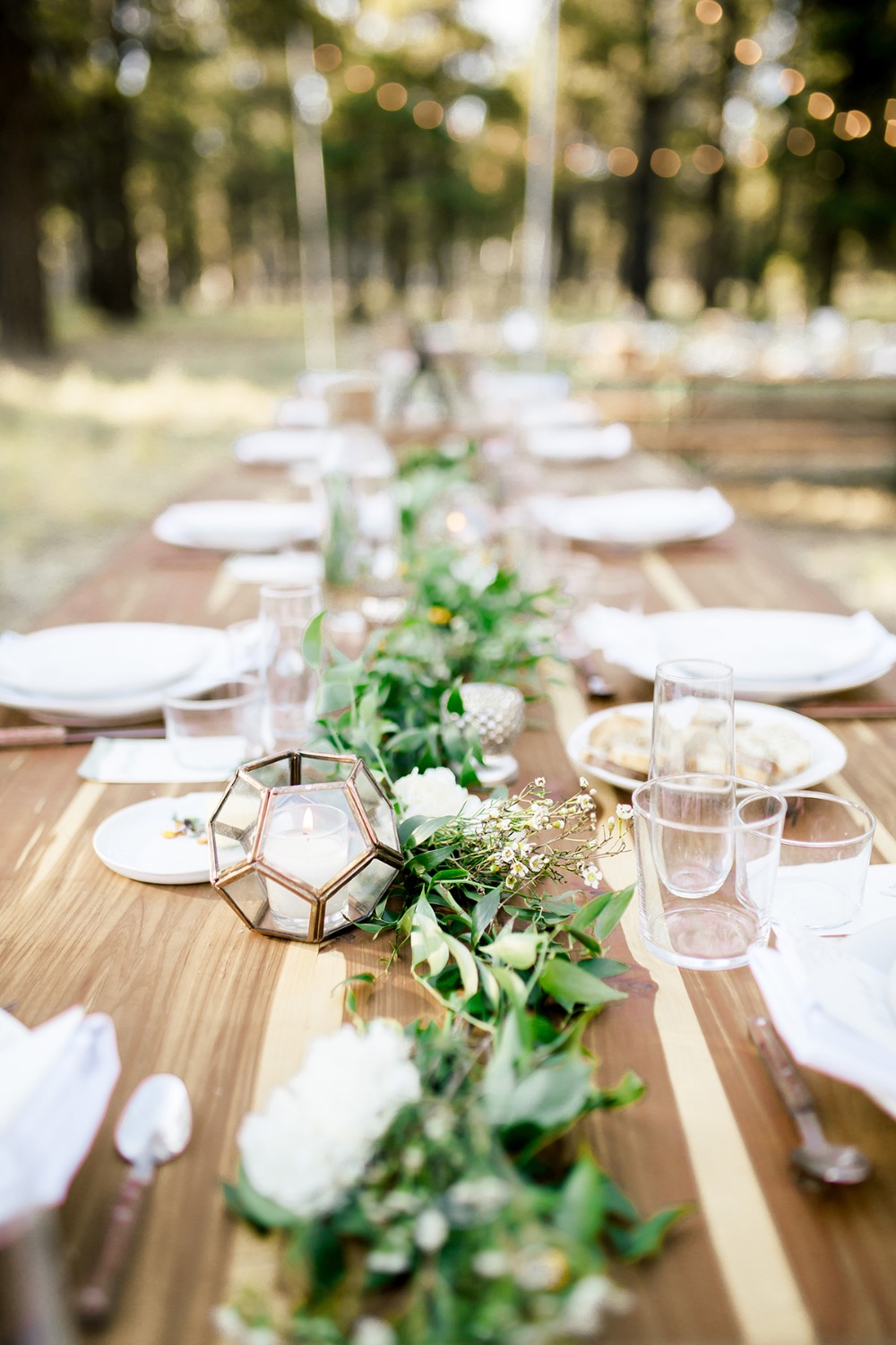 Greenery table centerpiece