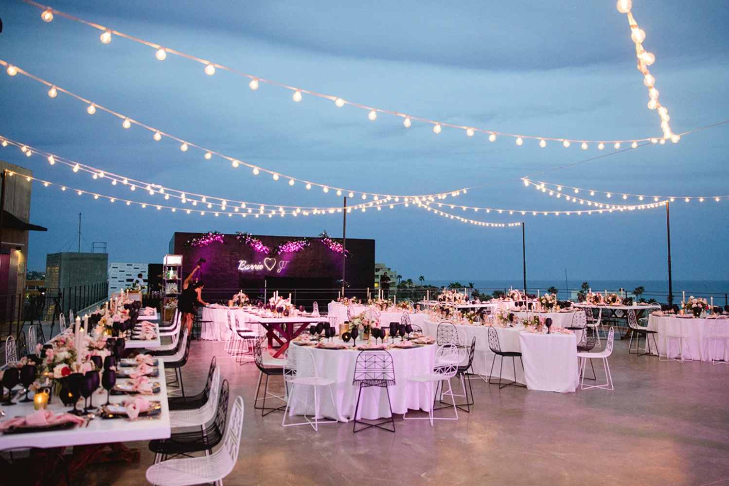 outdoor wedding reception