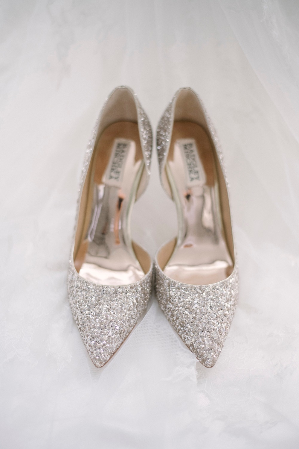 Sparkly wedding heels