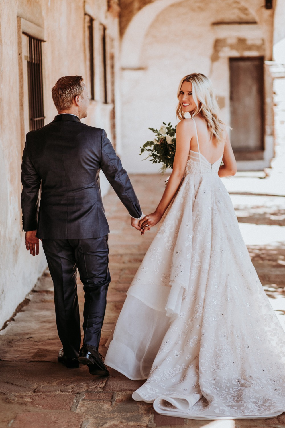 sweet wedding couple portrait