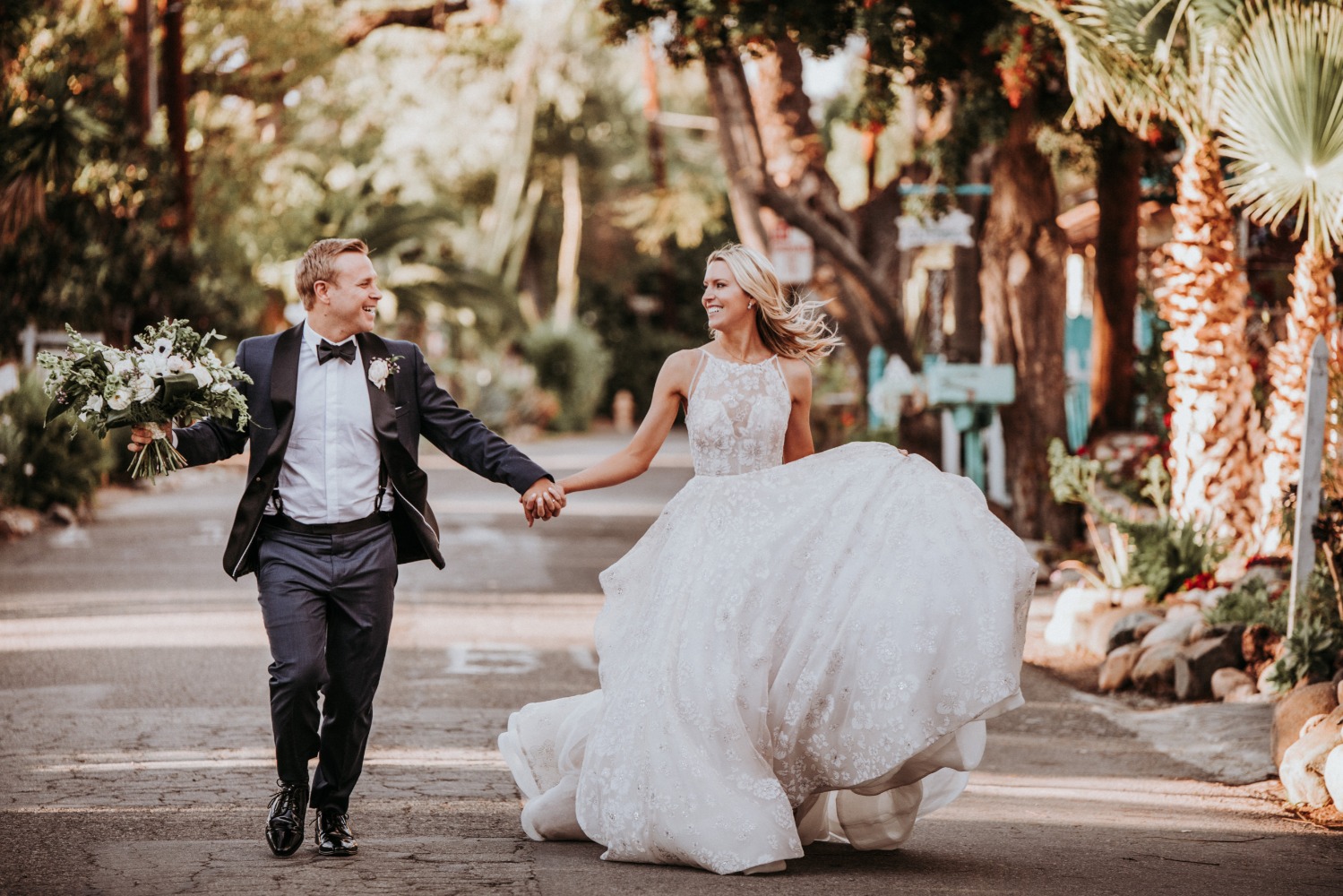 here come the newlyweds