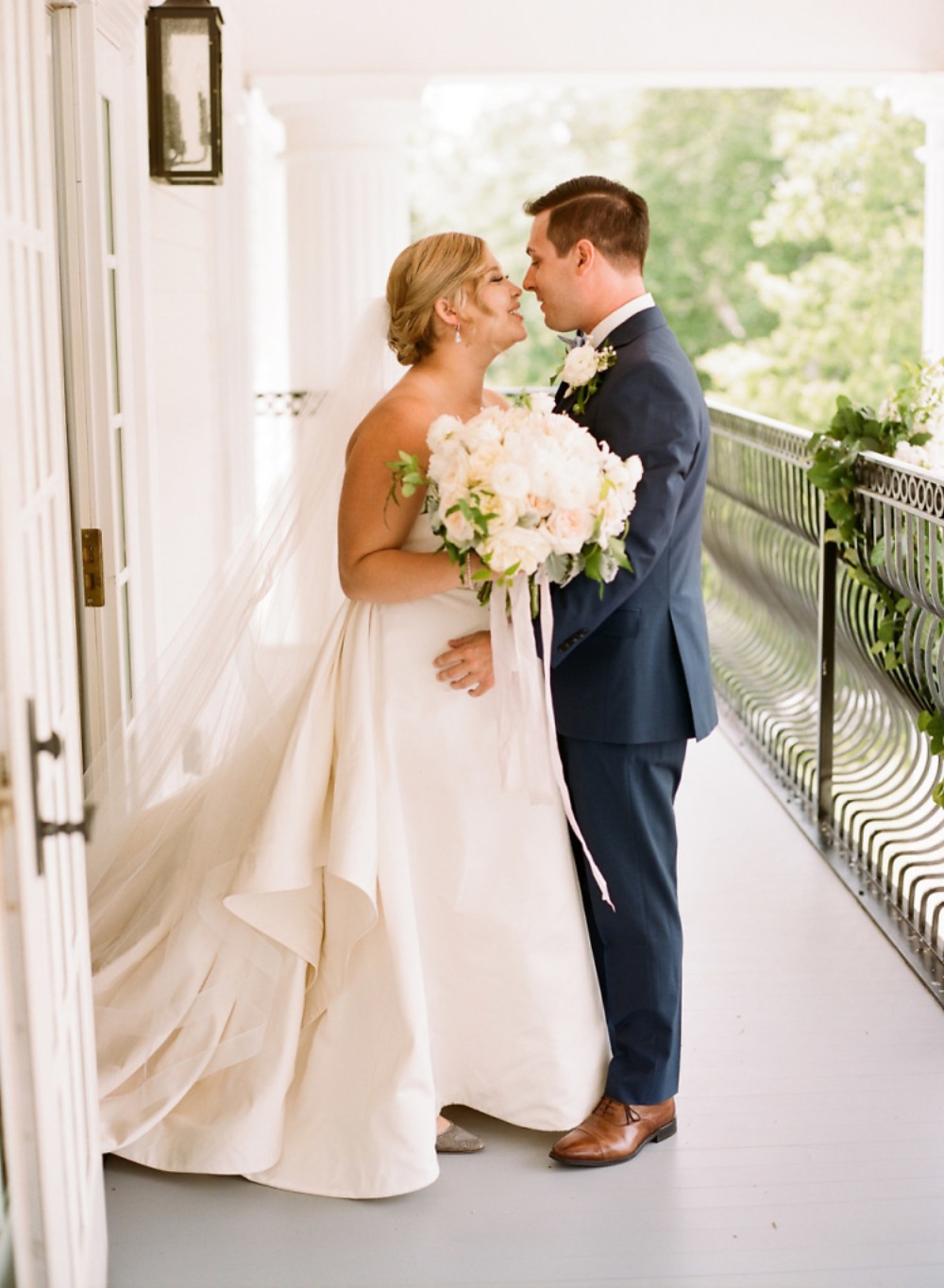 bride and groom first look