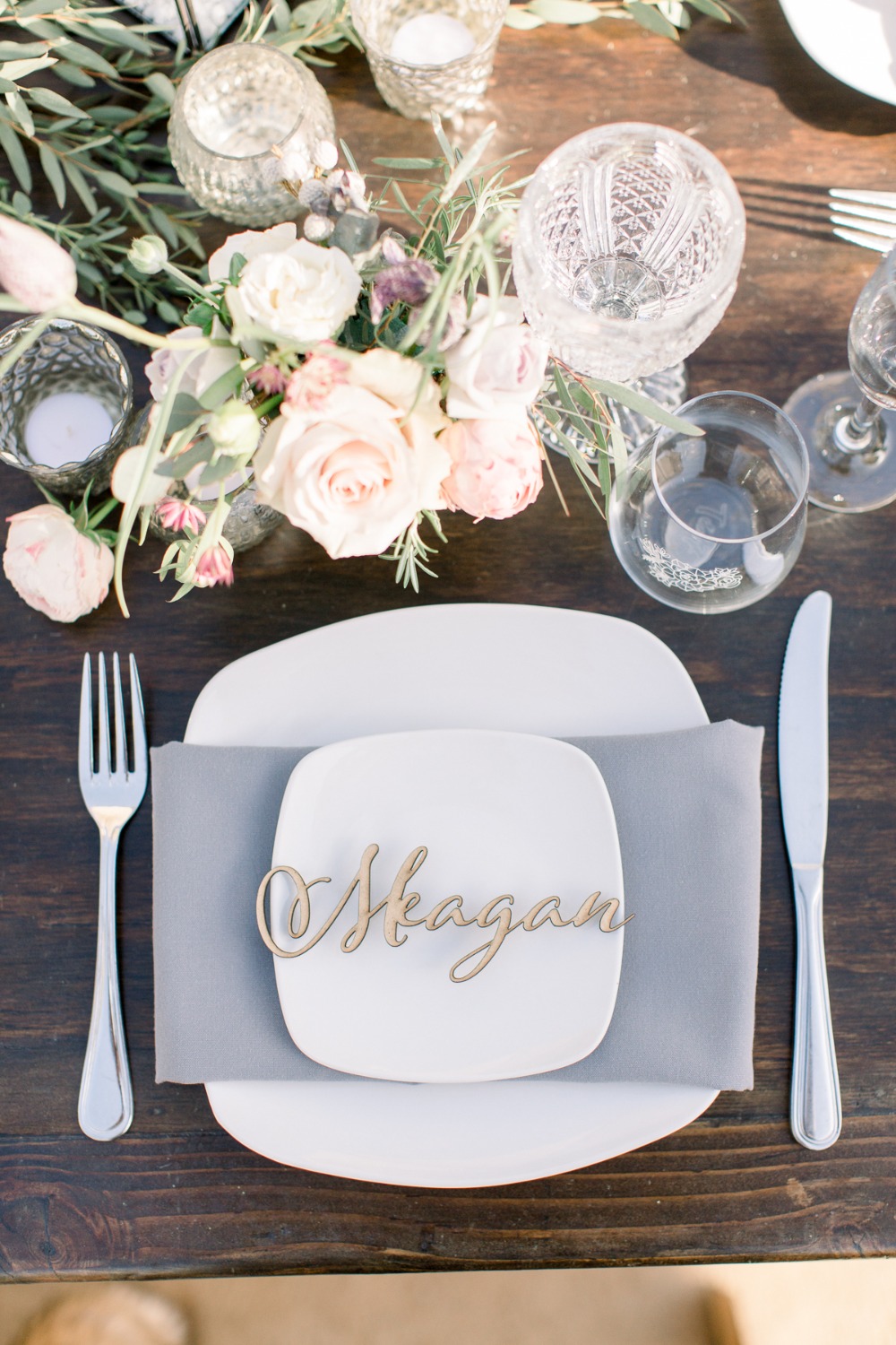 Laser cut name place card