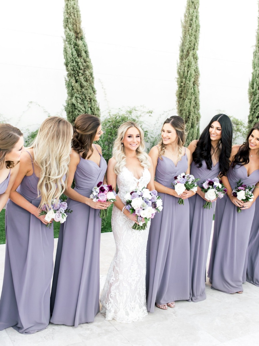 Glam Modern Wedding in Ivory and Lilac