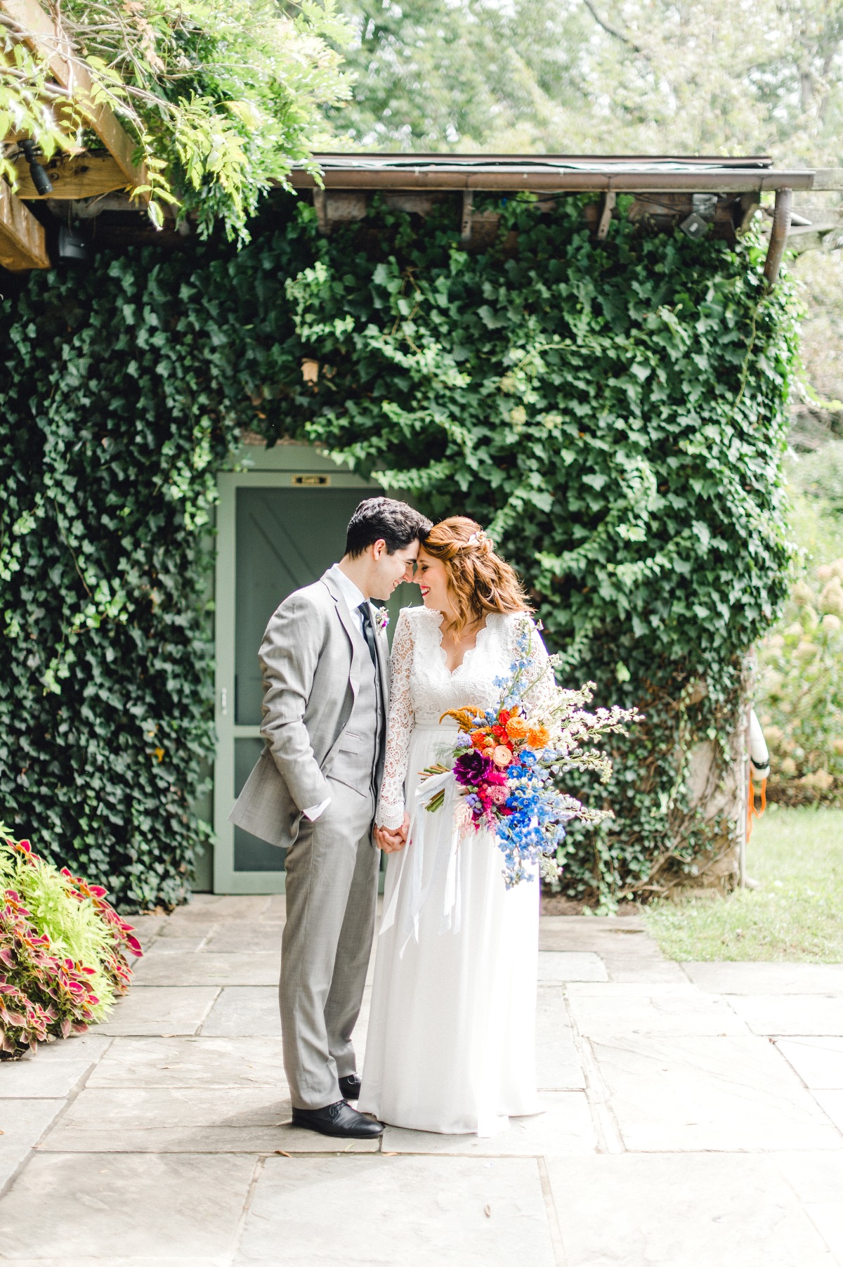 Colorful outdoor elopement