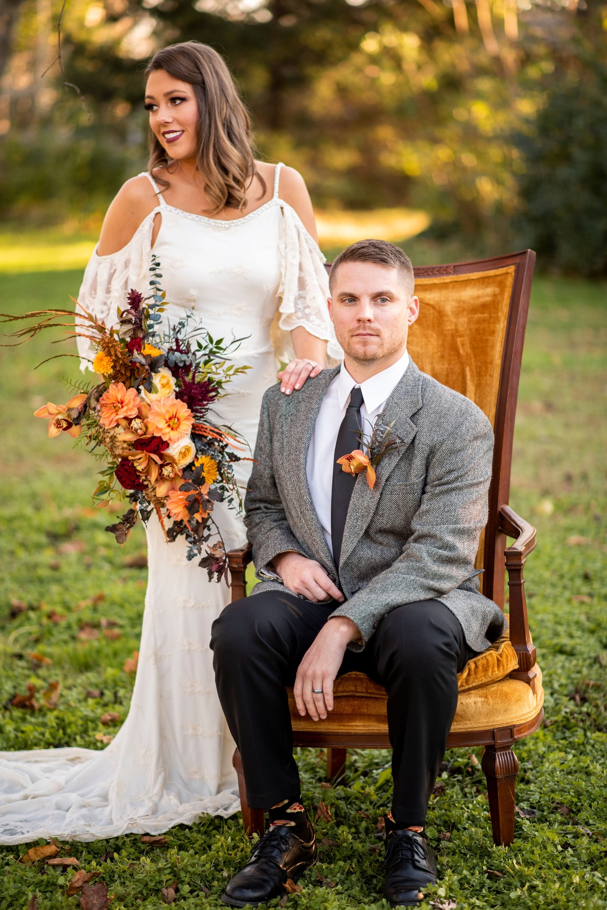 Fall boho wedding style