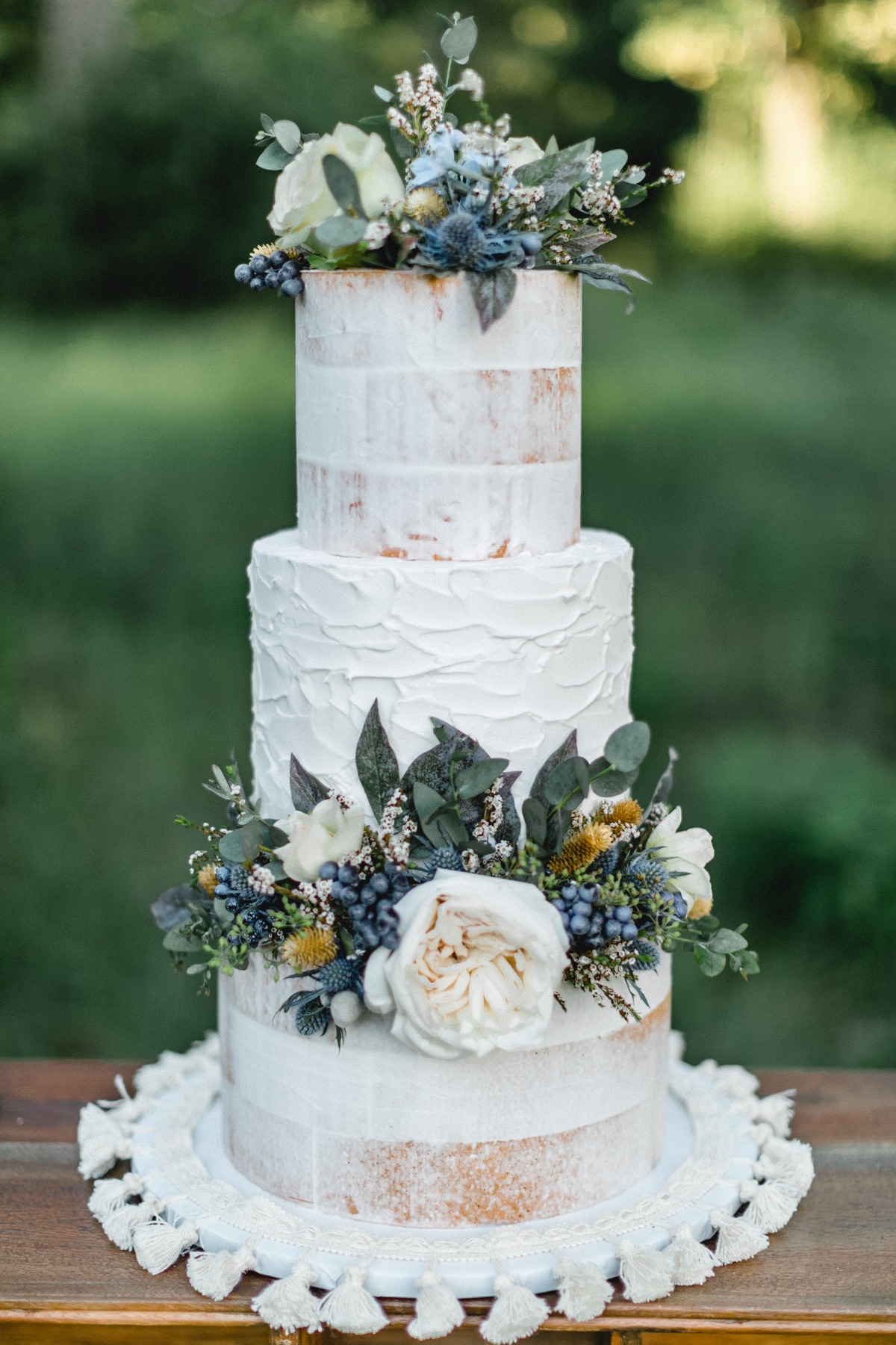 nearly naked wedding cake