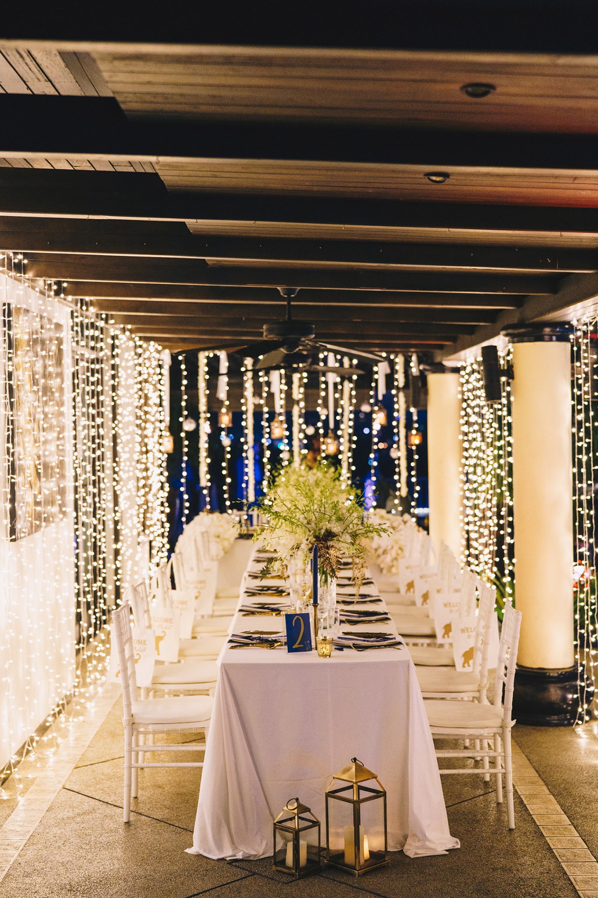 Twinkle lights reception