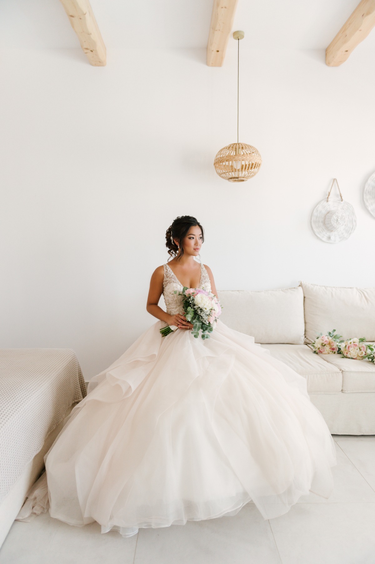 Blush wedding dress