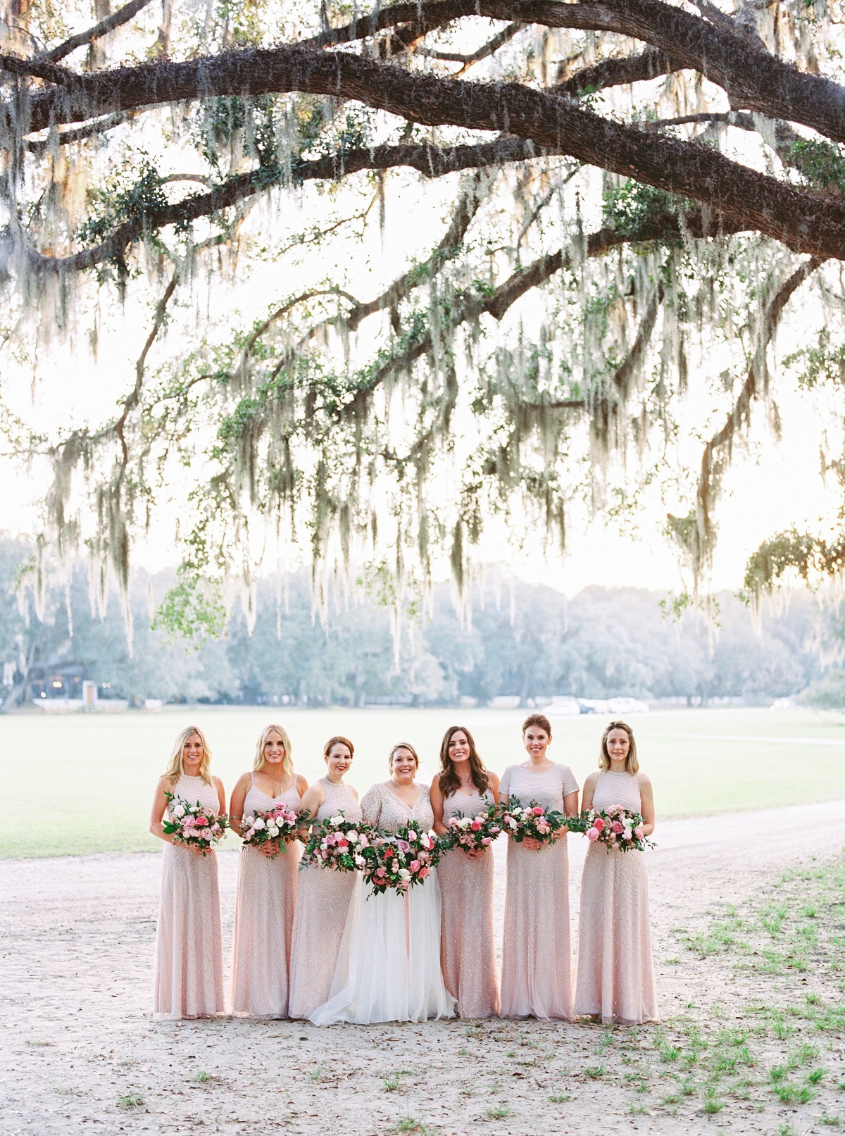 Bridesmaids in blush