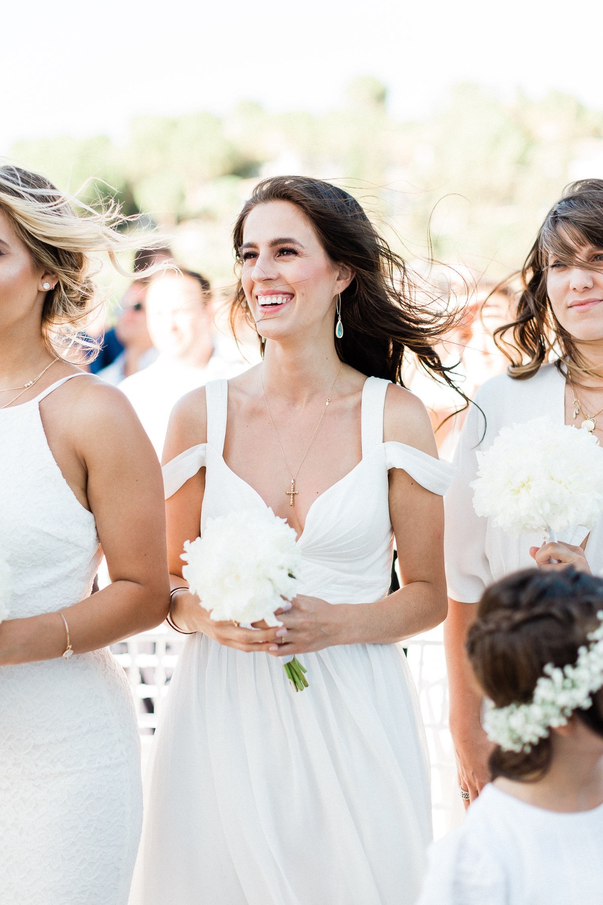 Bridesmaid in white