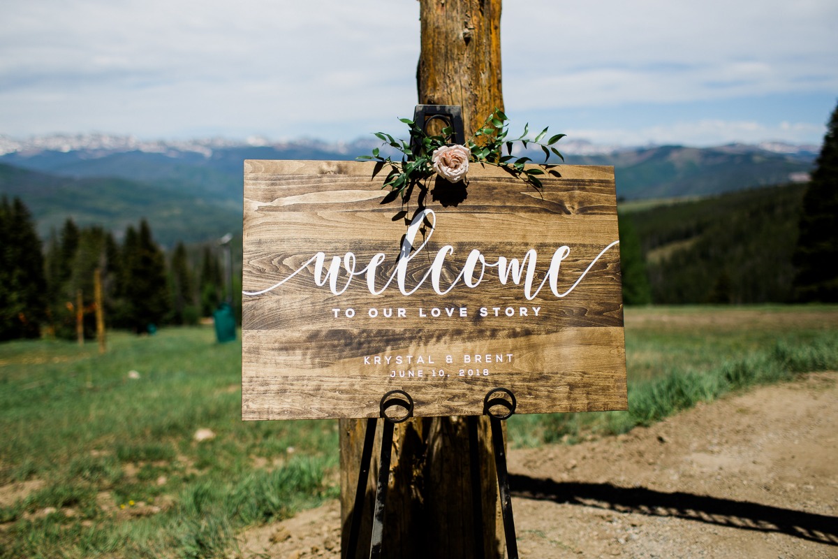 Welcome wedding sign