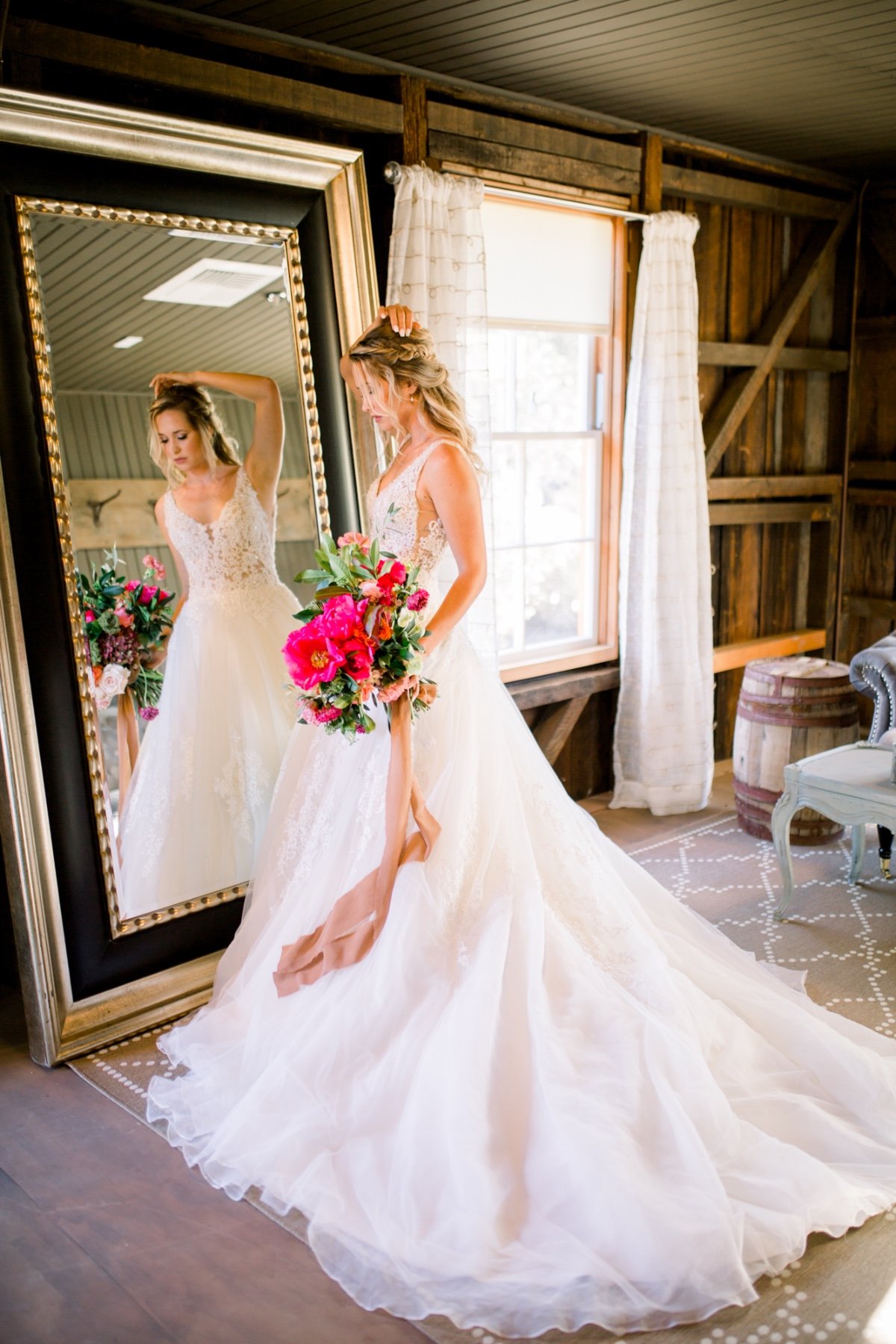 Getting ready bridal portrait