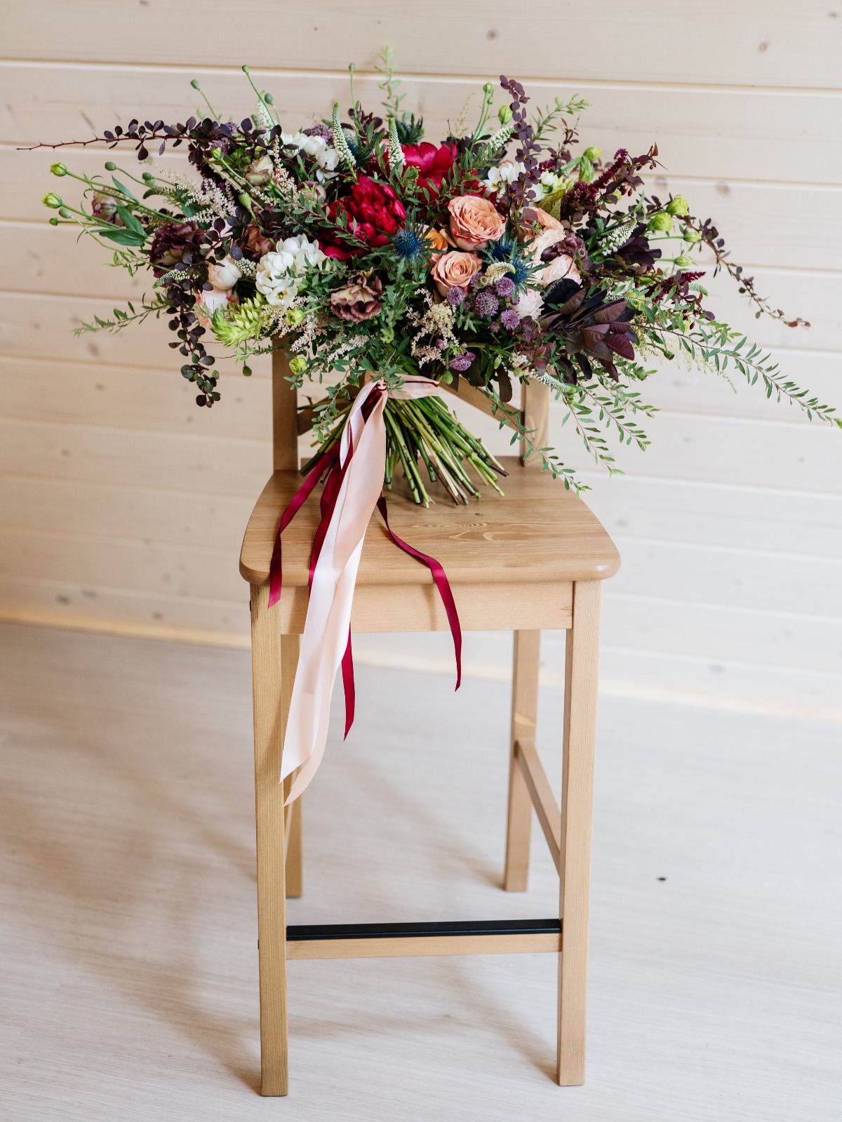 cascading wedding bouquet