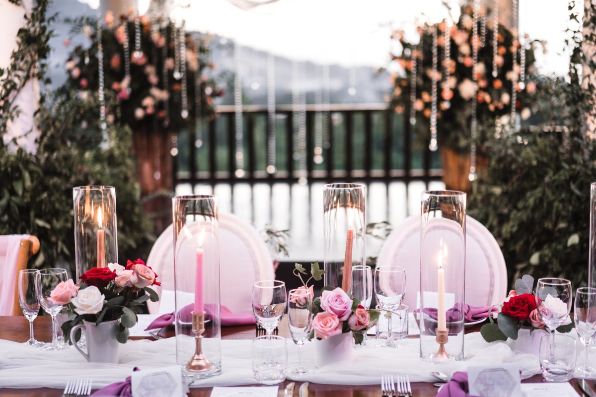 romantic wedding reception