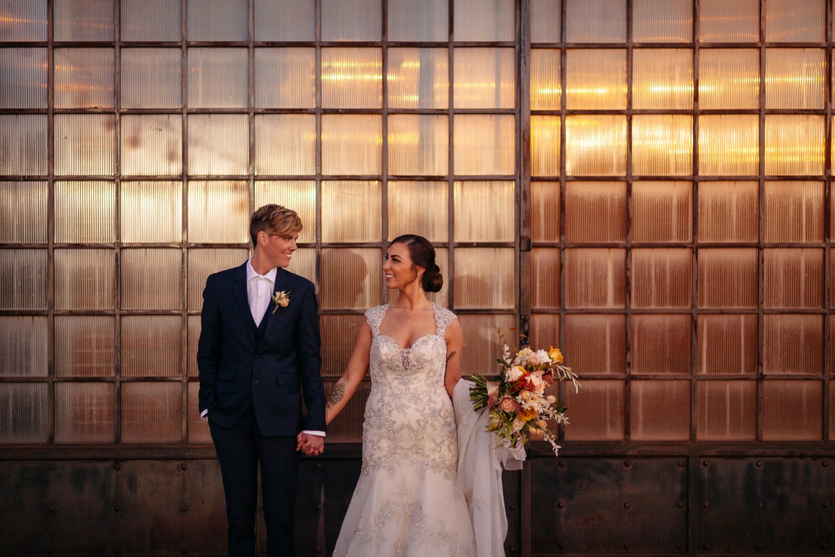 Fall wedding in the city