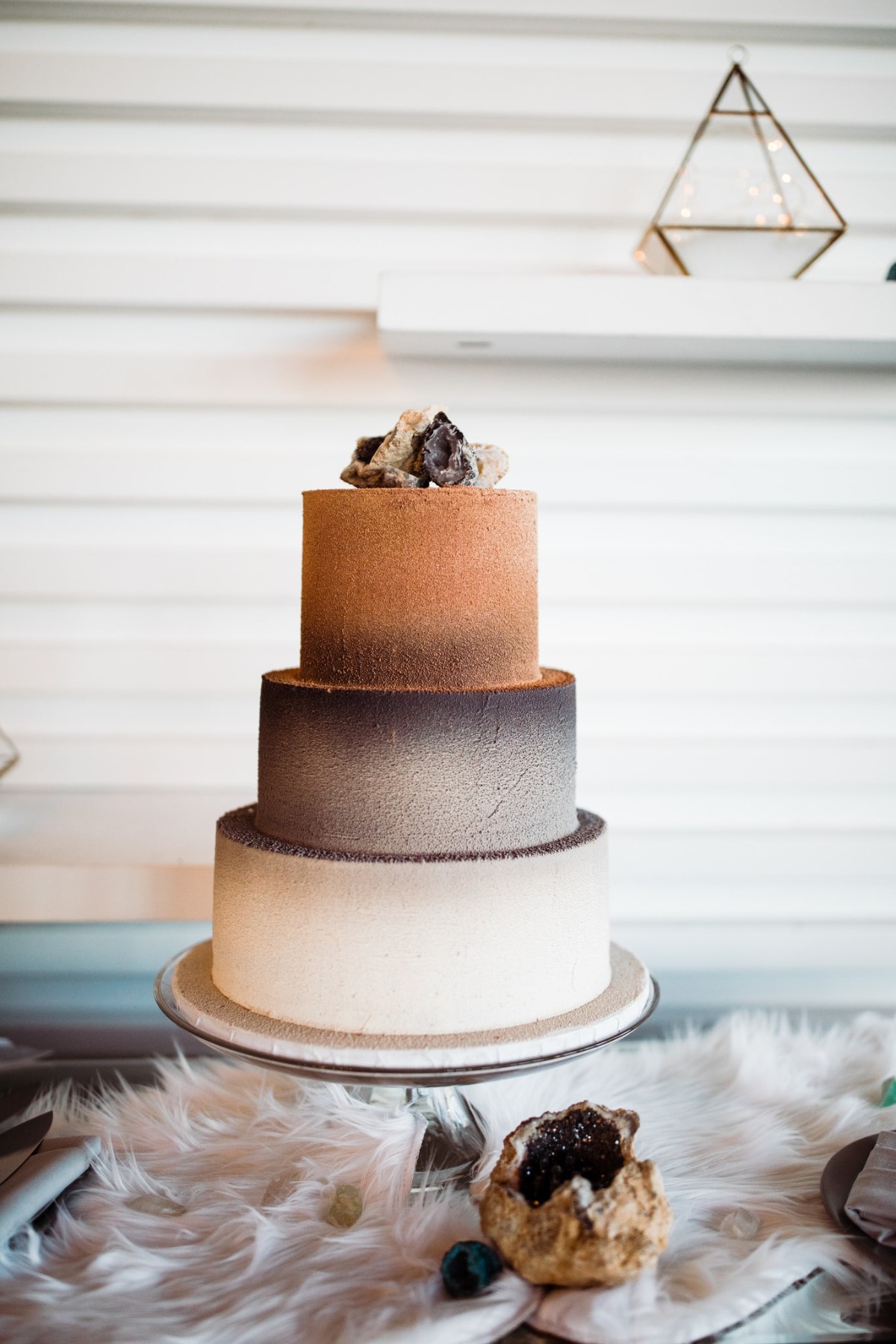 Ombre wedding cake