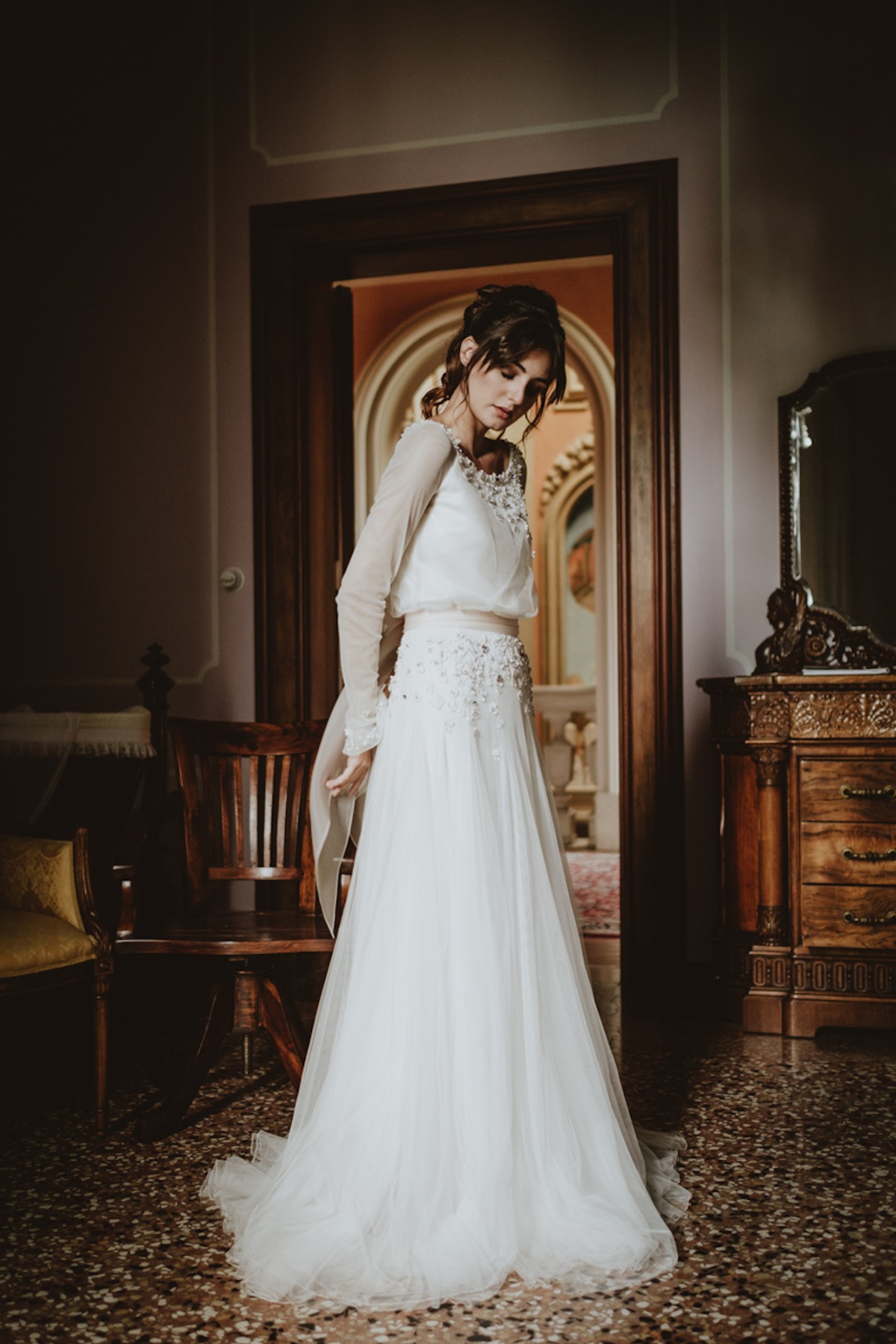 Long sleeve wedding dress