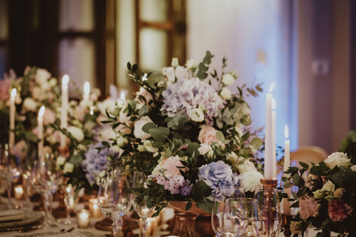 Spring floral centerpiece