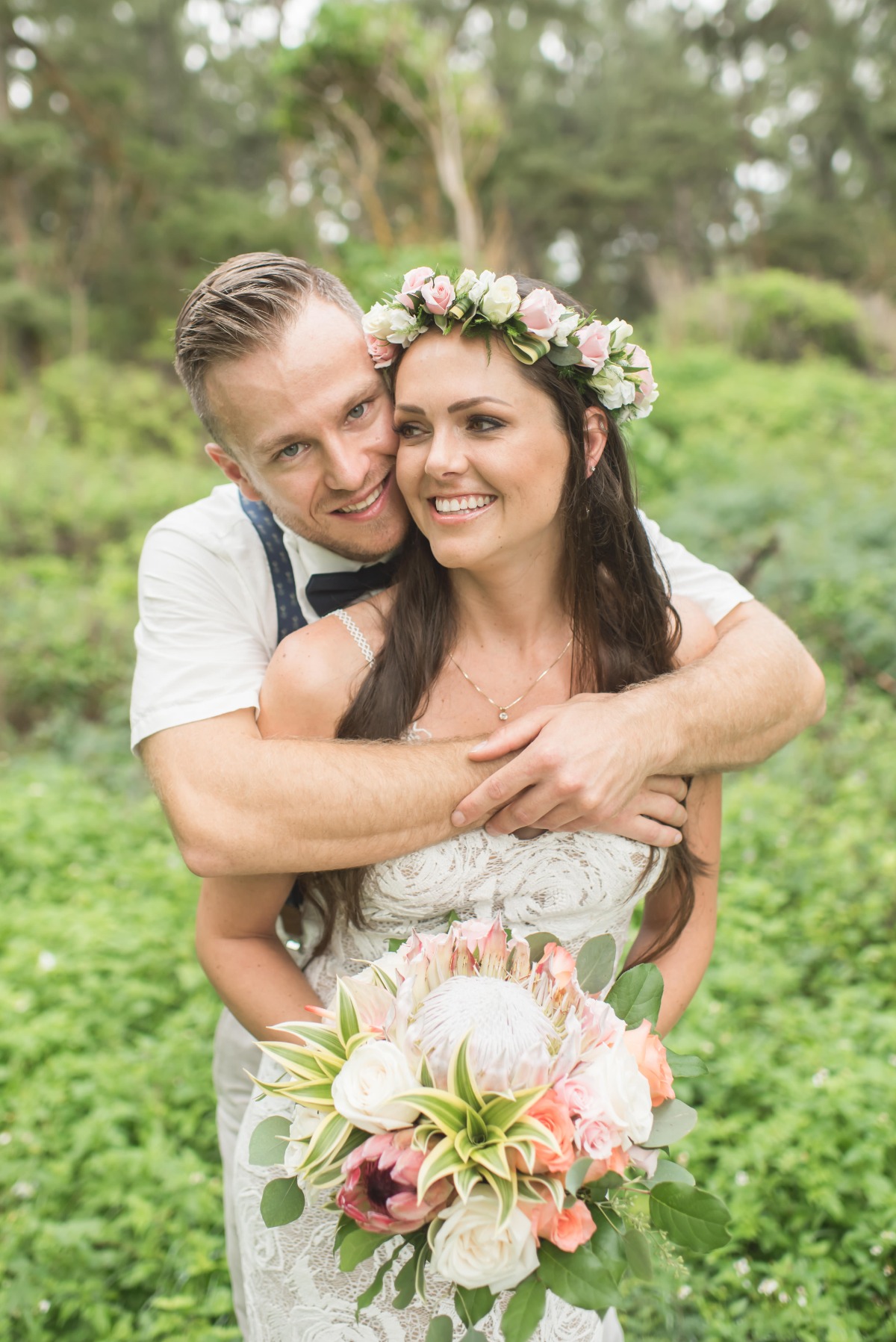 Boho beach wedding in Oahu