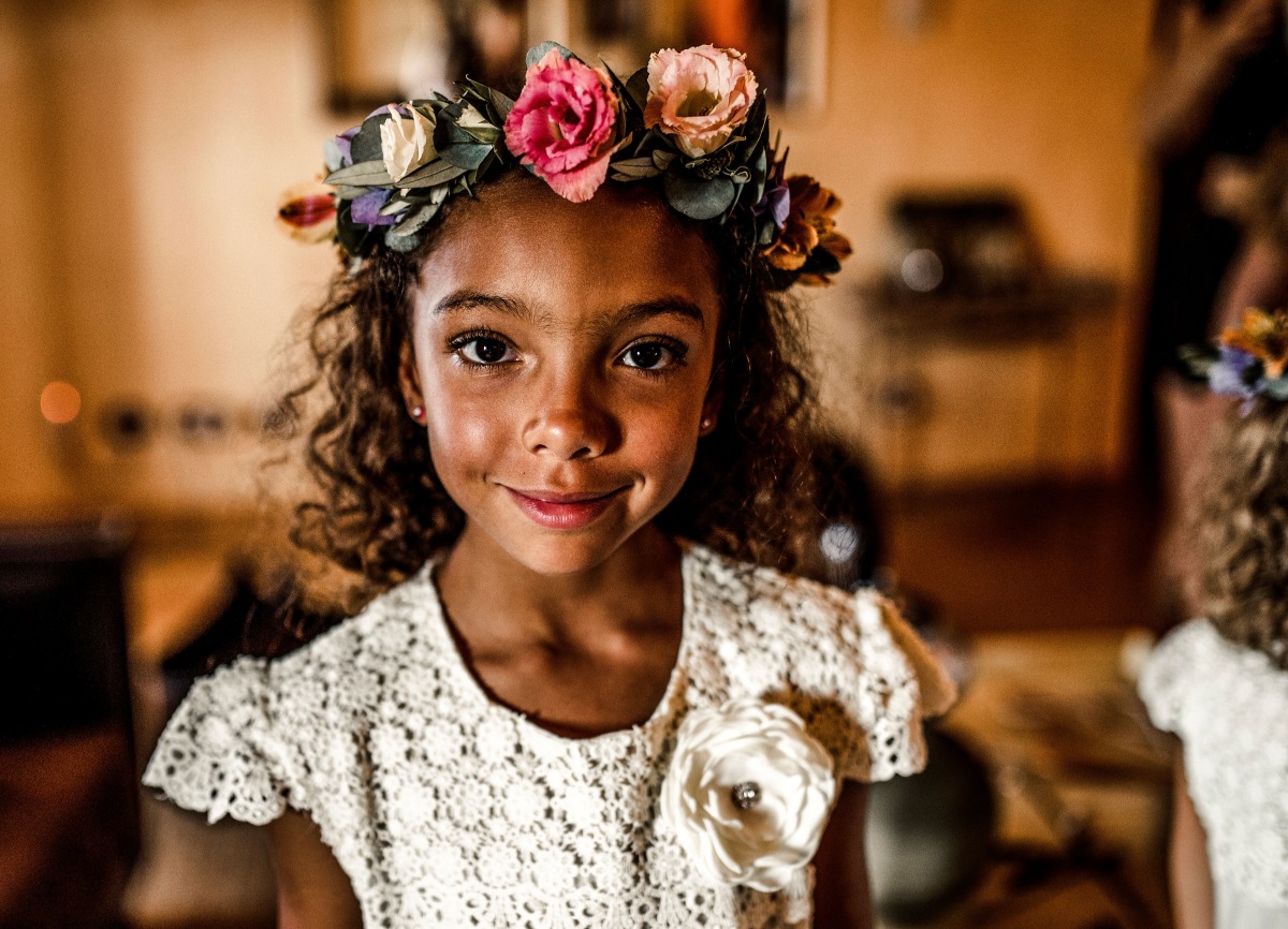 flower girls in flower halos